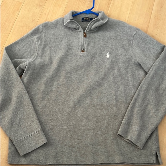 Polo by Ralph Lauren Gray Zip Up Sweater with Athletic Style - Picture 3 of 9